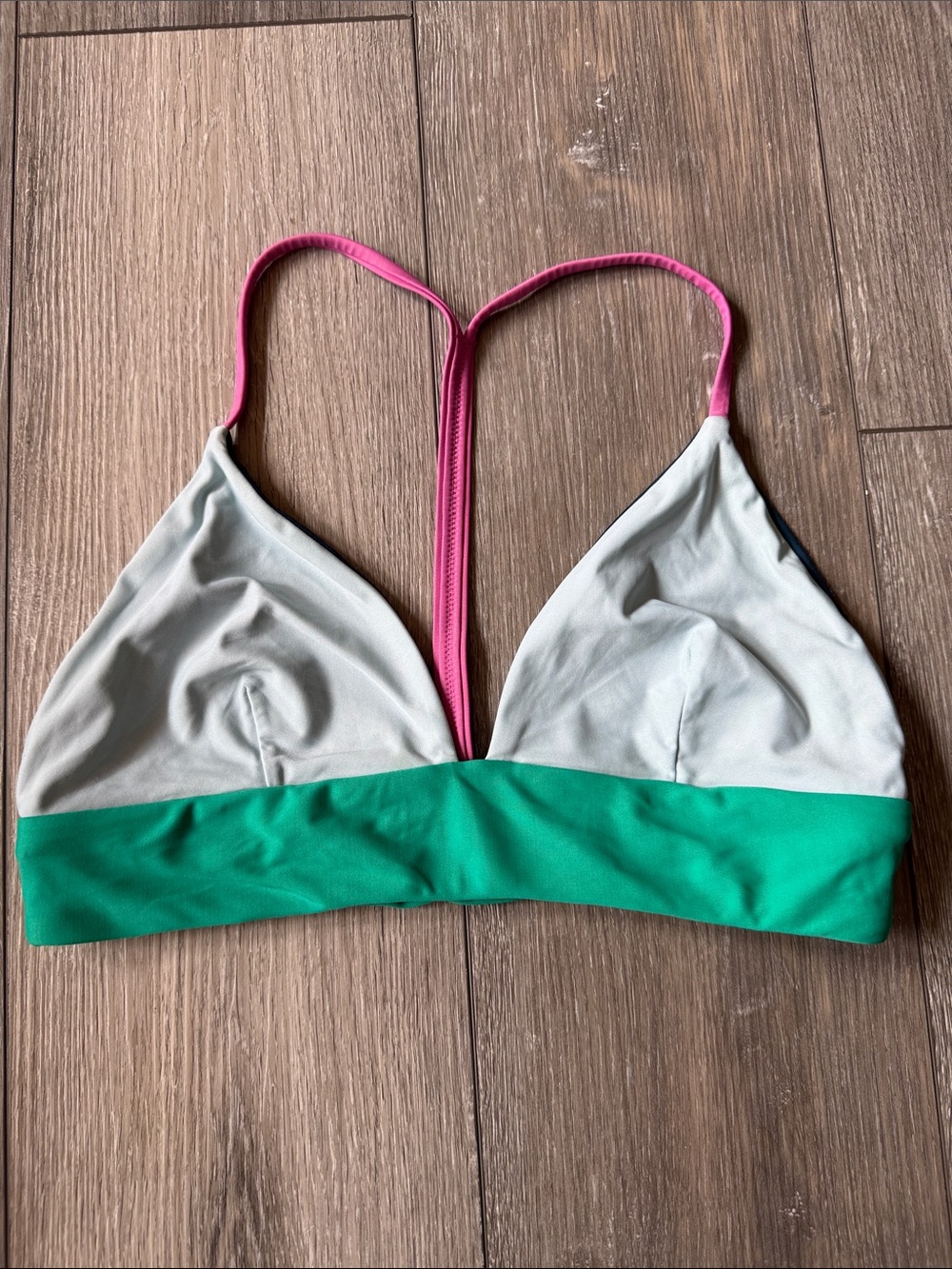 Topshop Colorblock Reversible Bikini Top